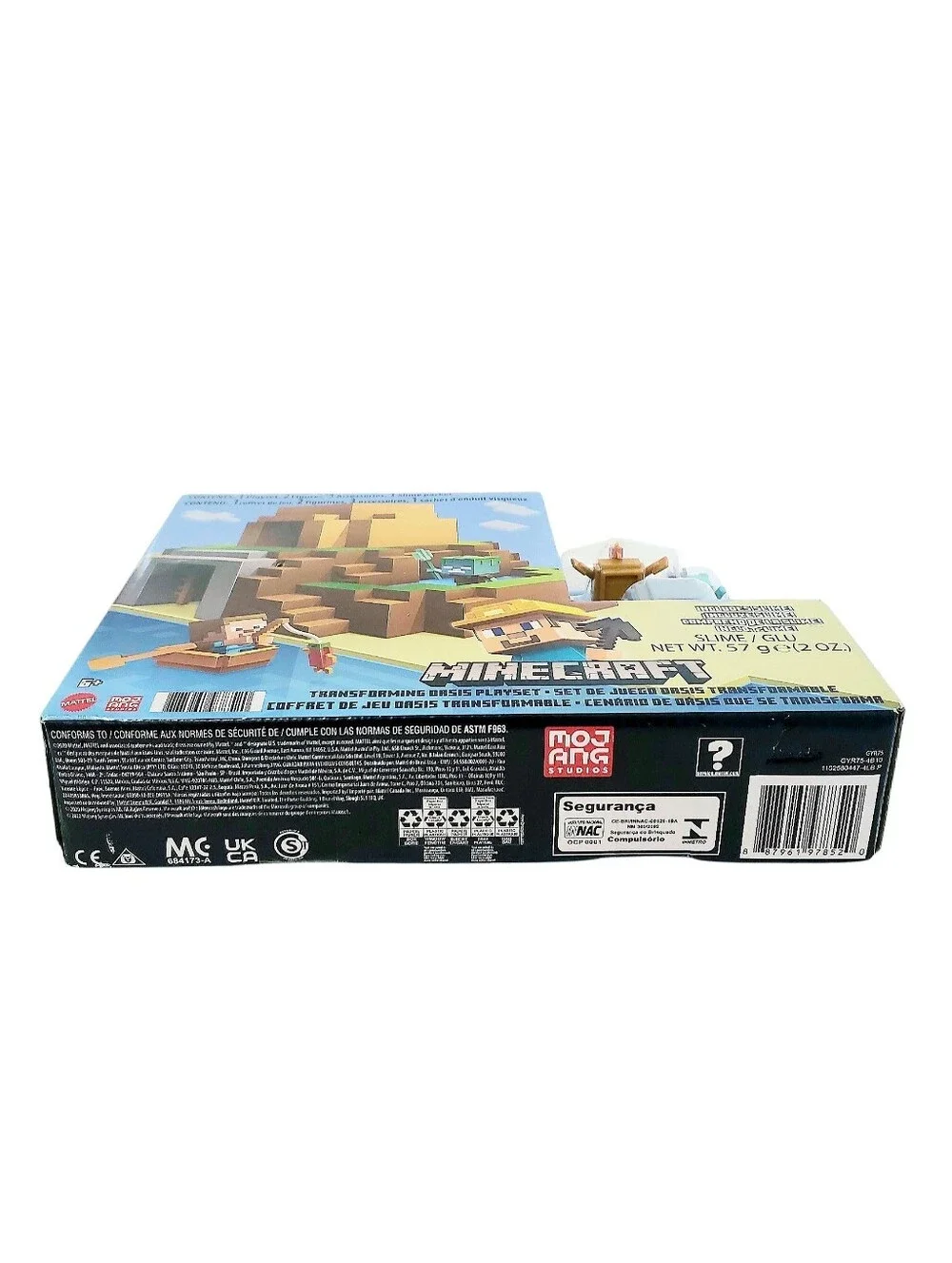 Mattel Minecraft Transforming Oasis Playset GYR75 Steve & Drowned Minifigs New